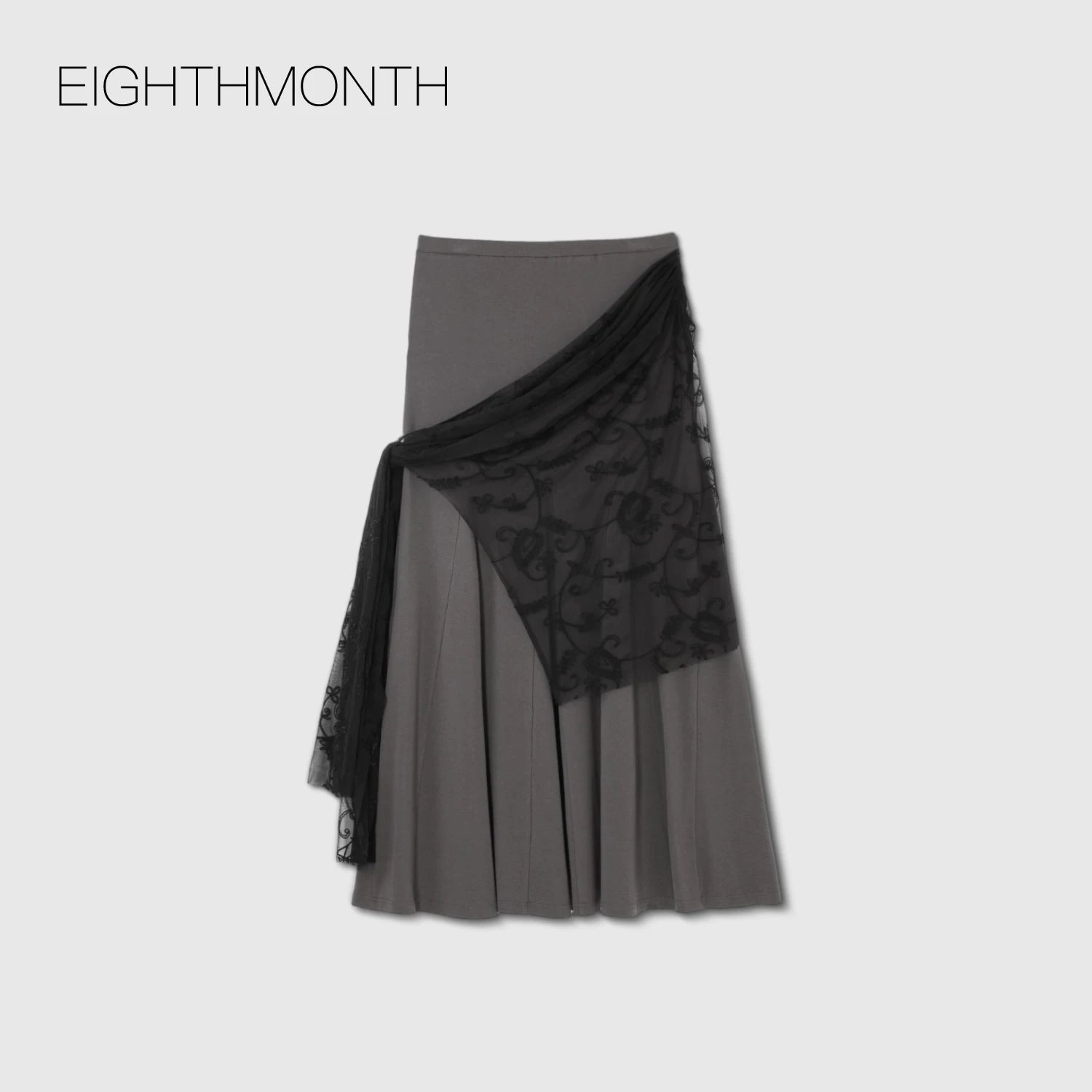 EIGHTHMONTH Lace Strap Irregular Long Dress