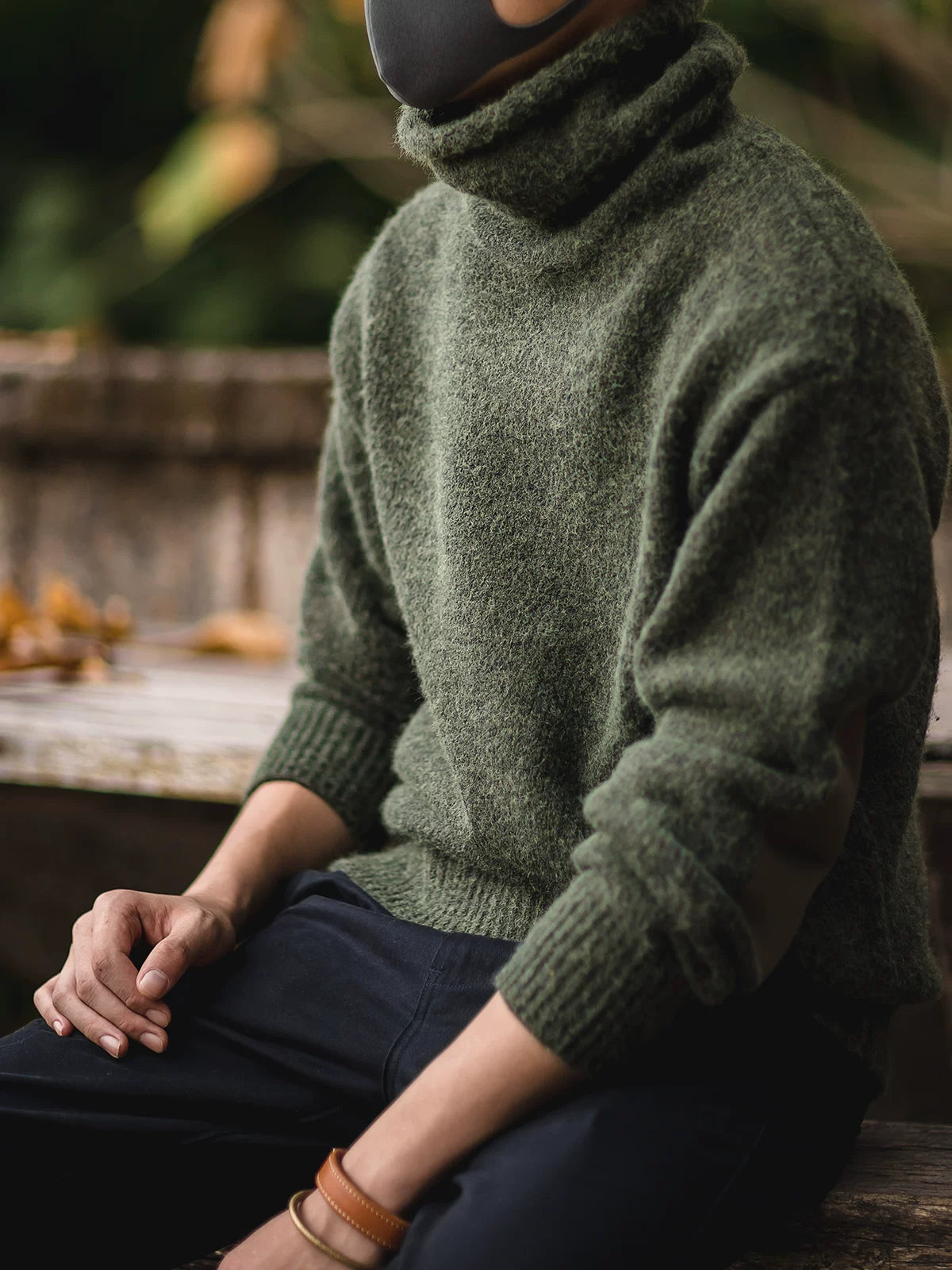 Madden Retro Thickened Knitted Mohair High Neck Sweater