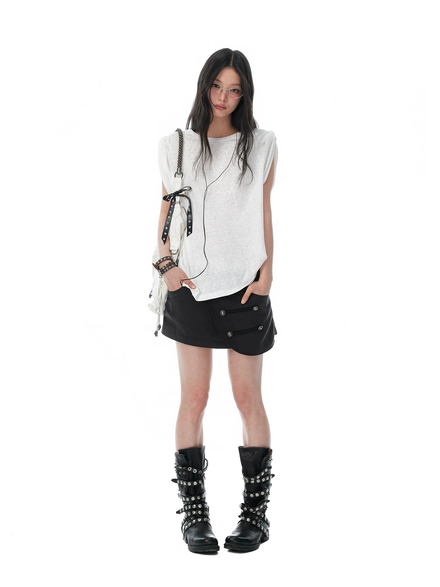 JIKOO Thin Breathable Drape Sleeveless Tee