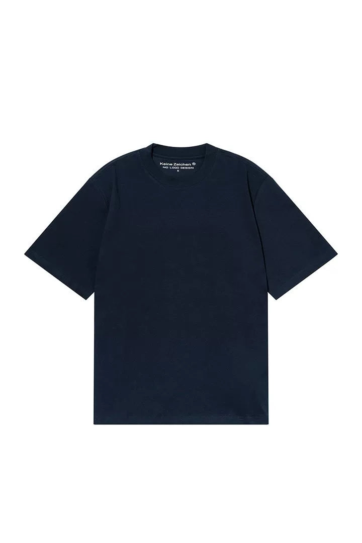 NO LOGO Summer Solona Boxy Wide-Fit Small Neckline Solid Basic Tee