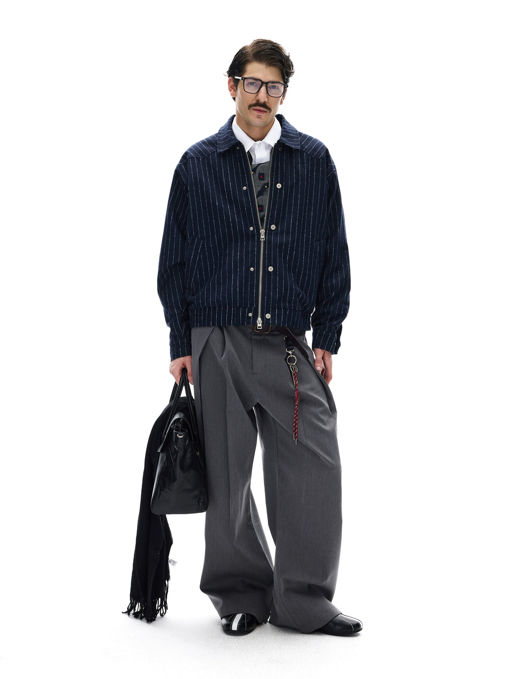 MADWITCH Vintage Simple Premium Striped Jacket