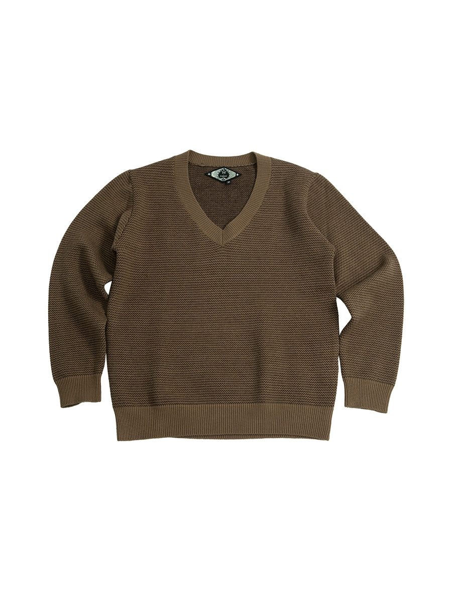 SOARIN British Vintage V-Neck Long Sleeve Knitted Sweater