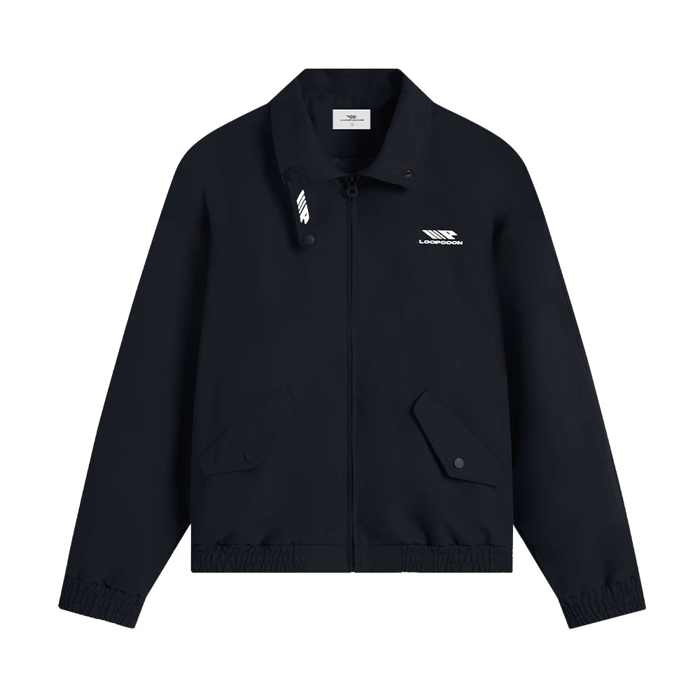 Loopsoon Collar Loop Embroidery Versatile Simple Casual Tee