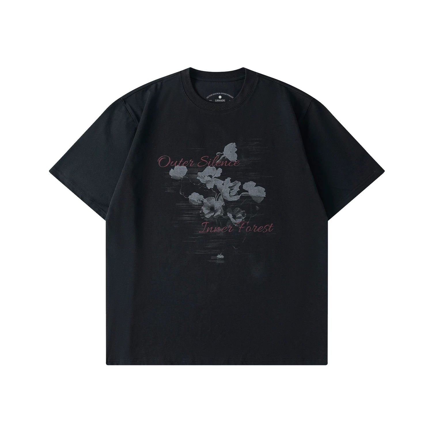LR Cool Contrasting Color Ink Pattern Flower Tee
