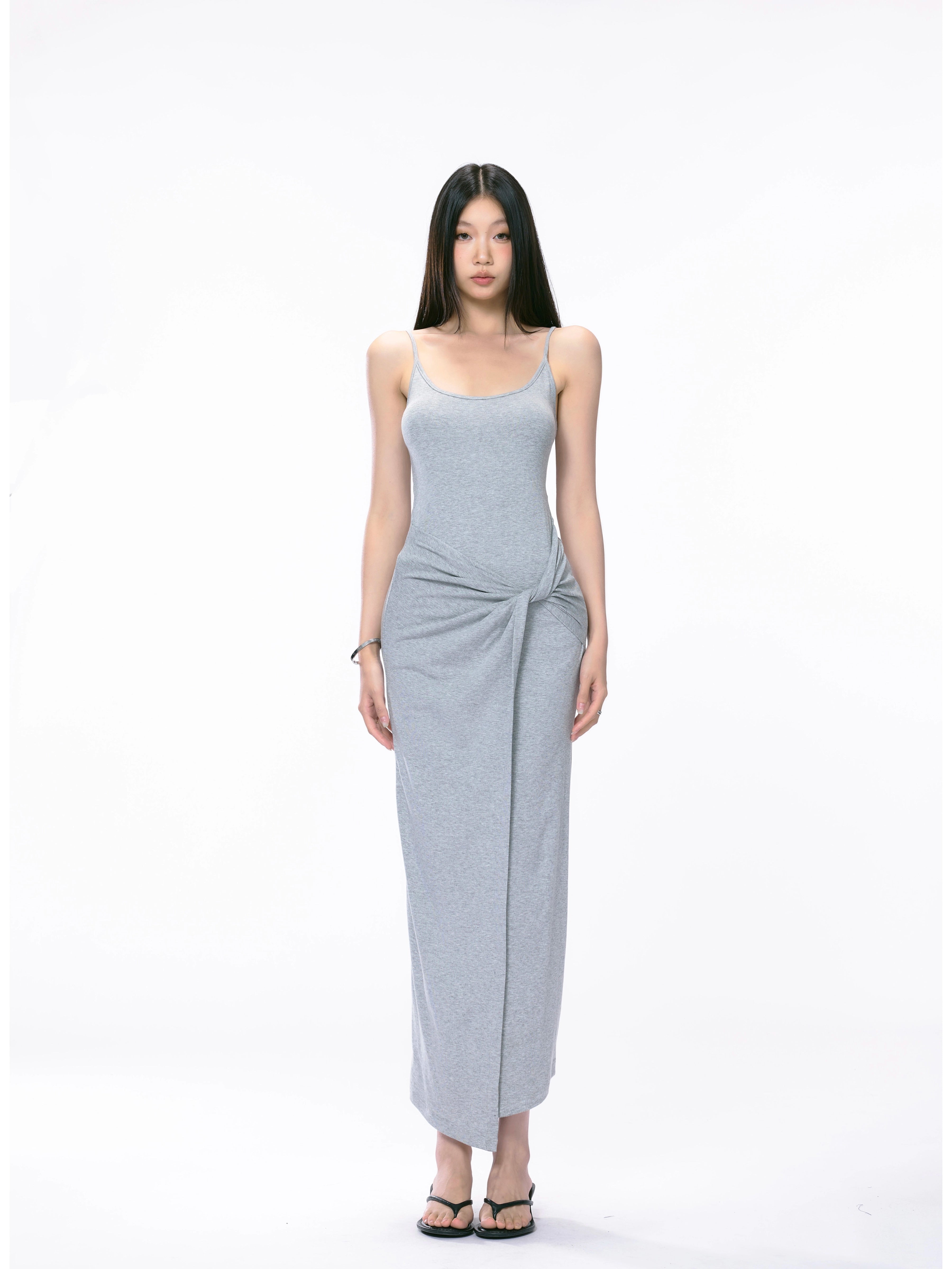 WITHMIN Pure Desire Sexy Halter Waist Thin Dress