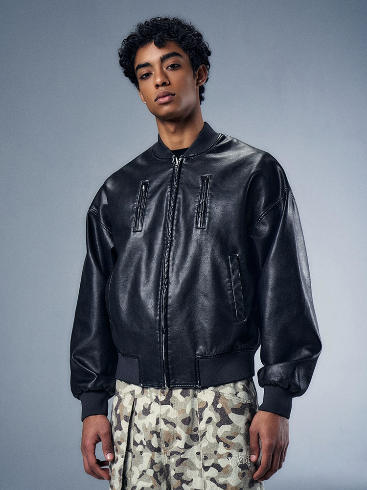 YADcrew x BIPOLAR LIMITED Leather Jacket