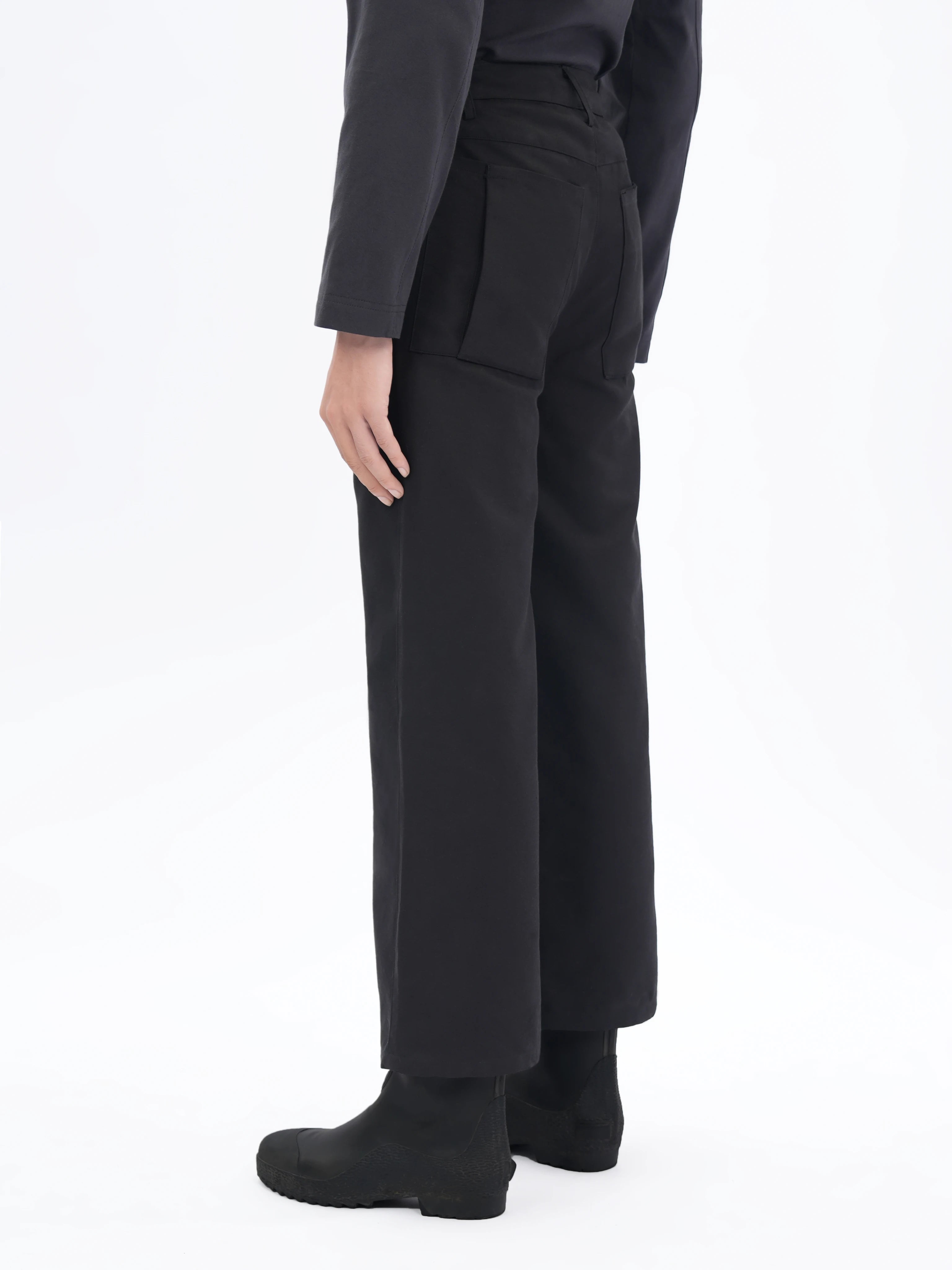 ETHEREAL PRODUCTION Tencel Dark Light Drape Simple Nine-point Pants