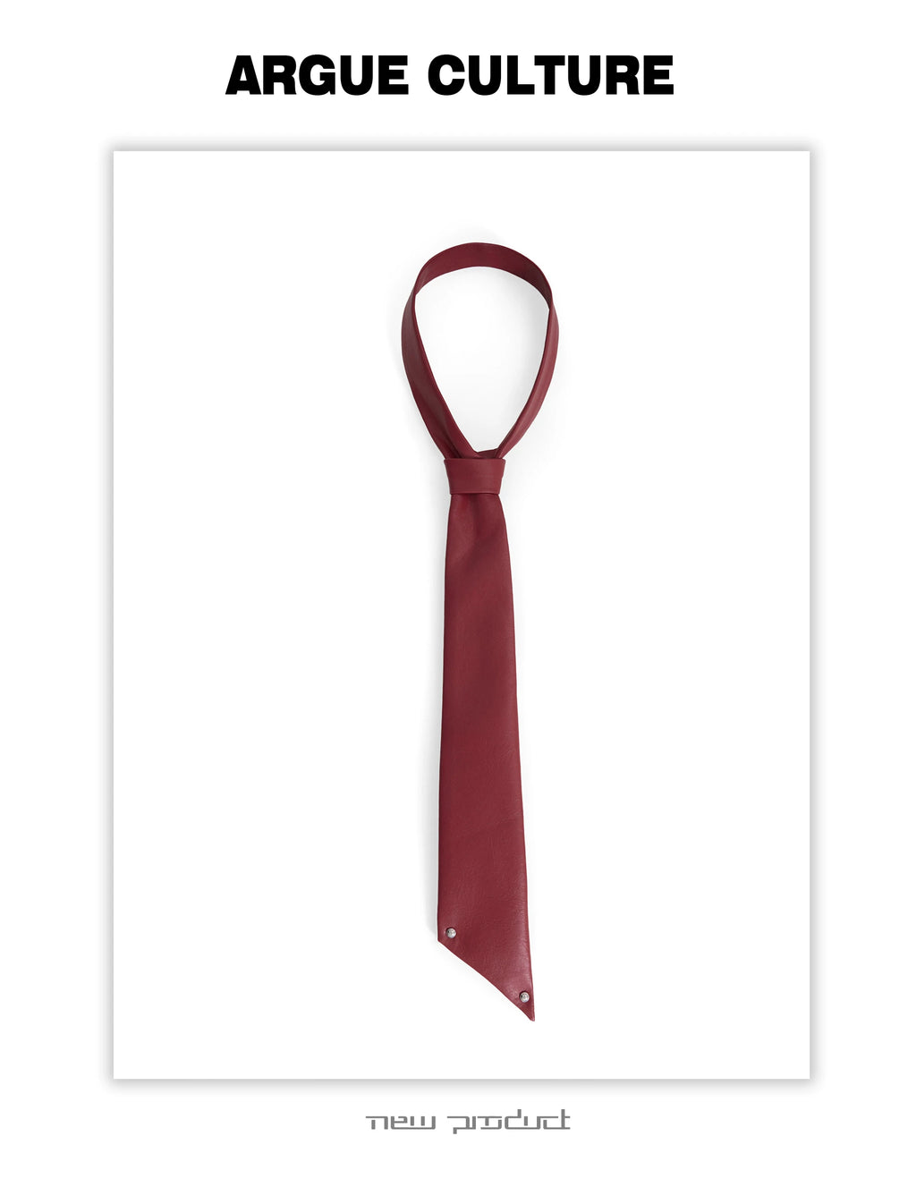 ArguECulturE Irregular Leather Tie
