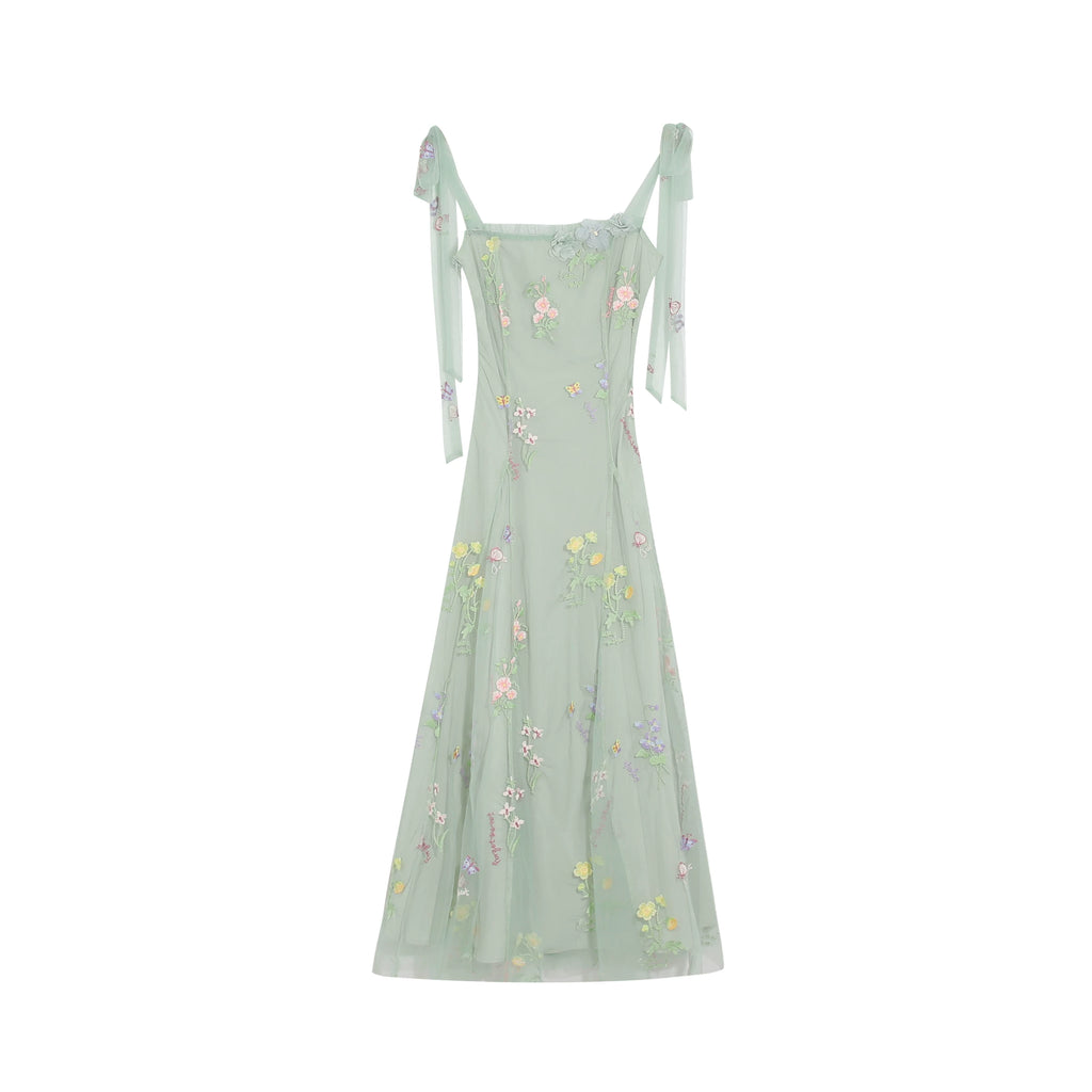 Wildberry Floral Suspender Waist Thin Dress (Clearance)