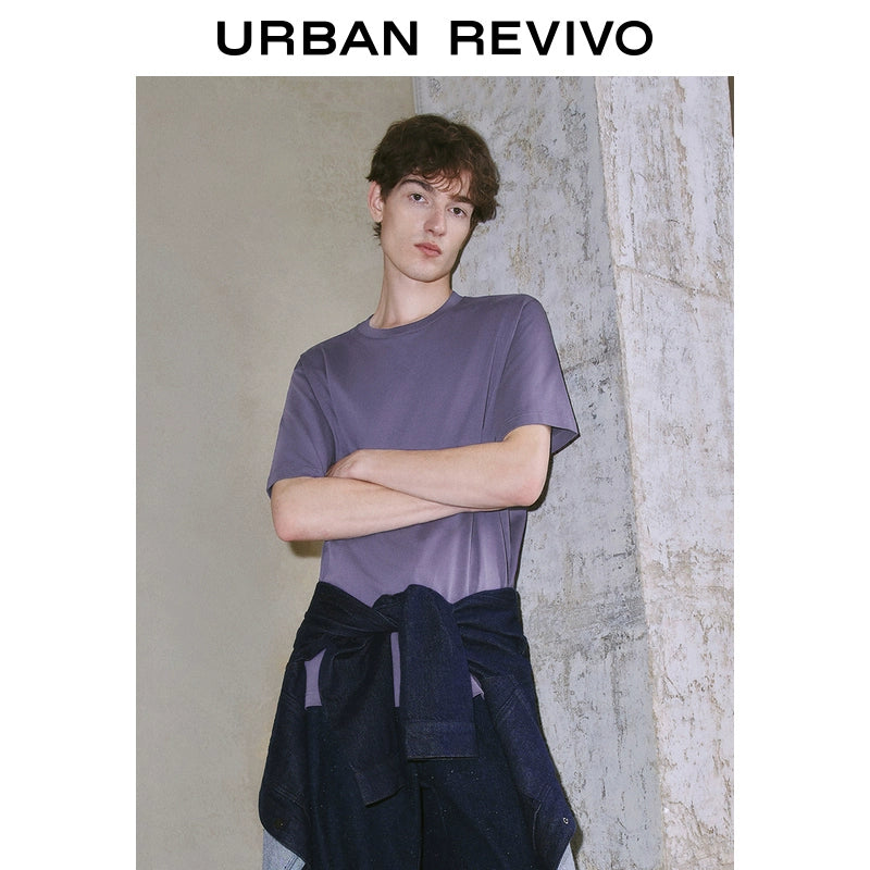 URBAN REVIVO Commuter Versatile Crew Neck Tee