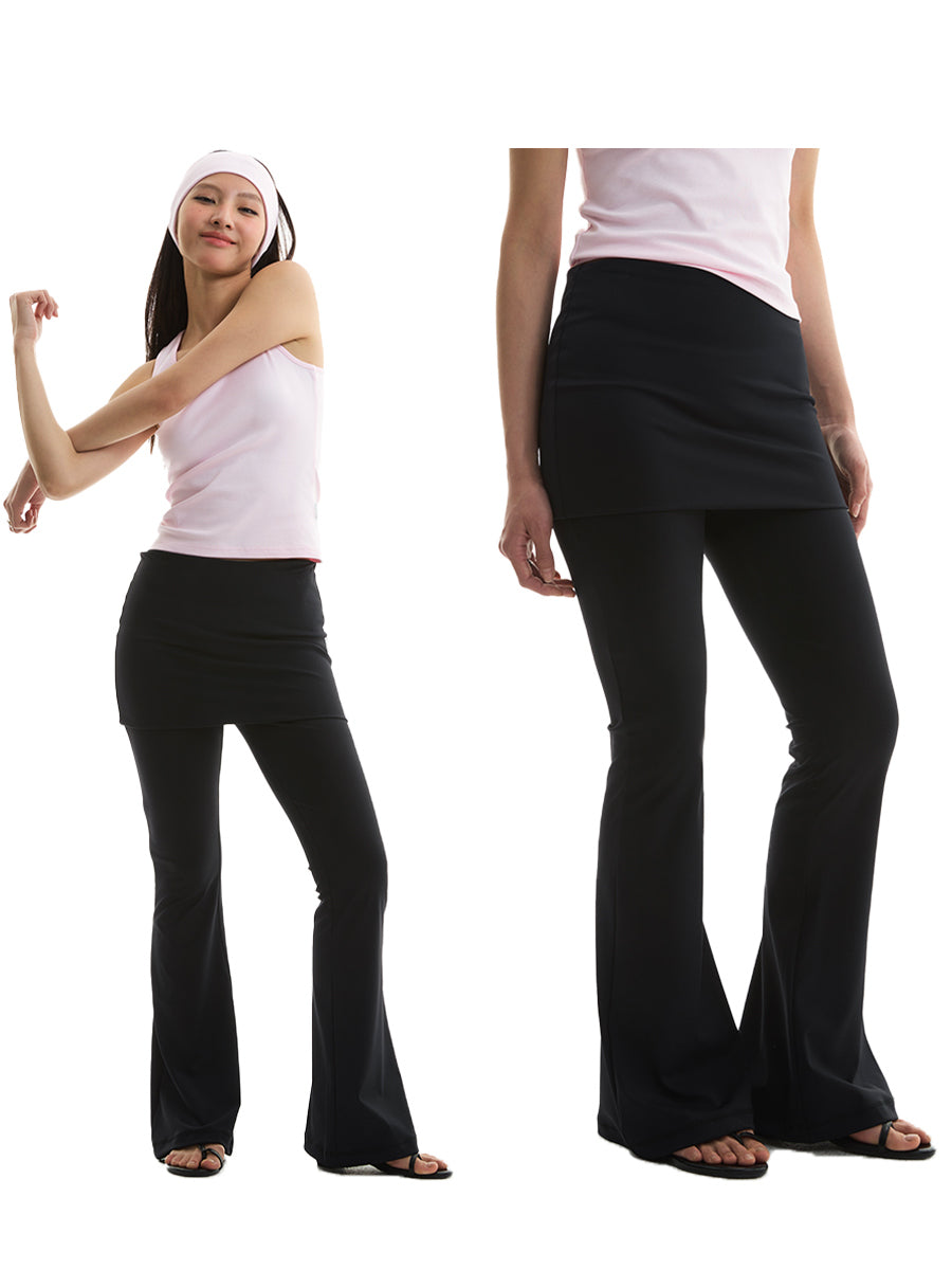 FUNKYFUN Flip-down Two-piece Elastic Horn Yoga Pants