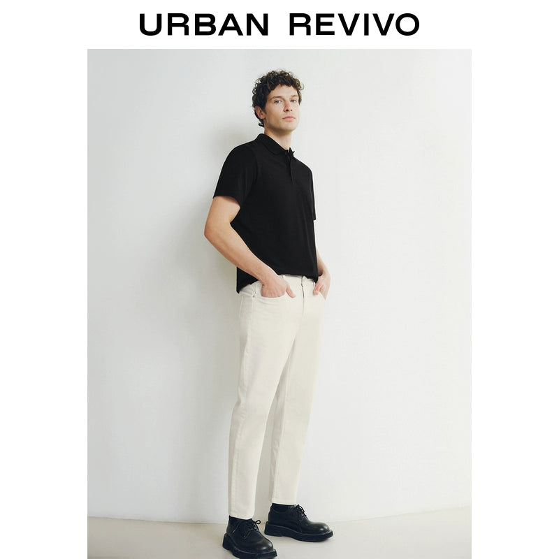 URBAN REVIVO Business Light Commuter Versatile Polo tee
