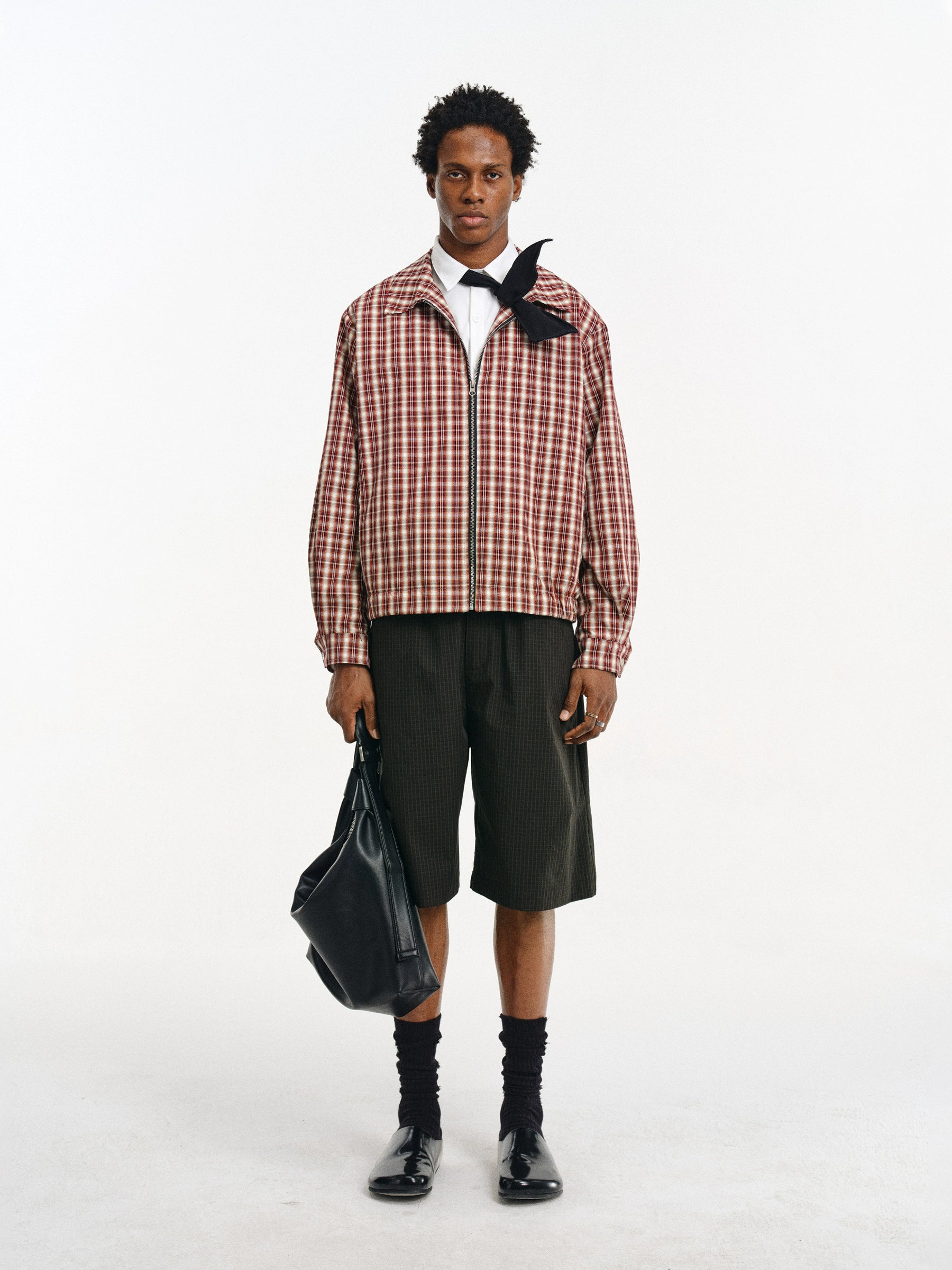 DIMC Casual Textured Plaid Jacket