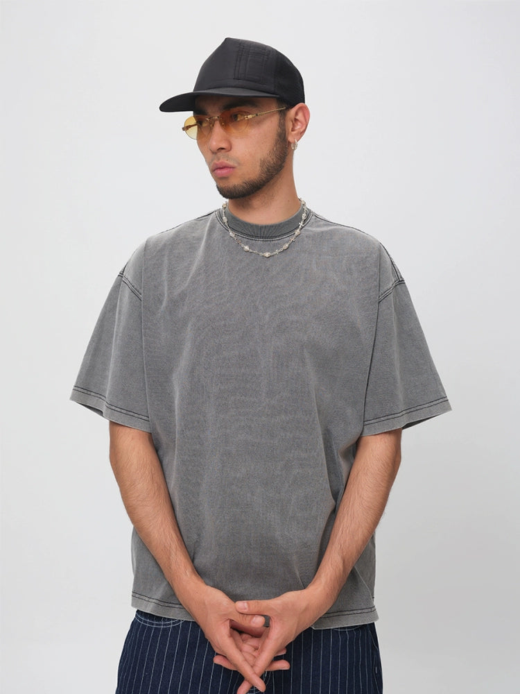 ComicTree Washed Crew Neck Versatile Tee