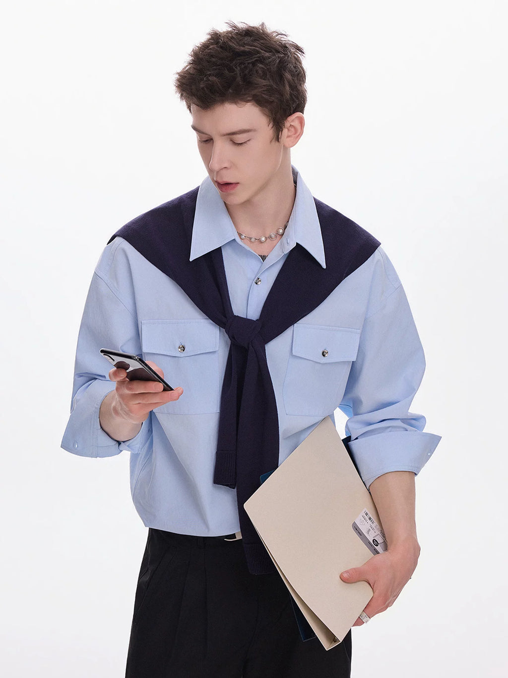 CHOR Shawl Loose Casual Shirt