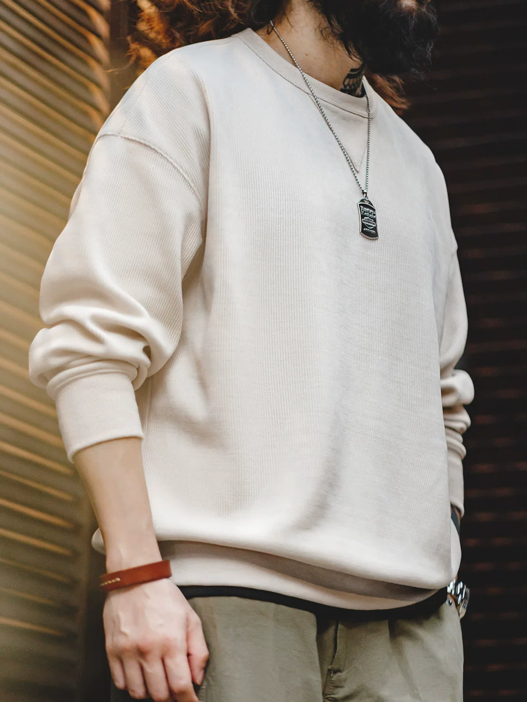 Madden retro heavy chenille round neck sweater