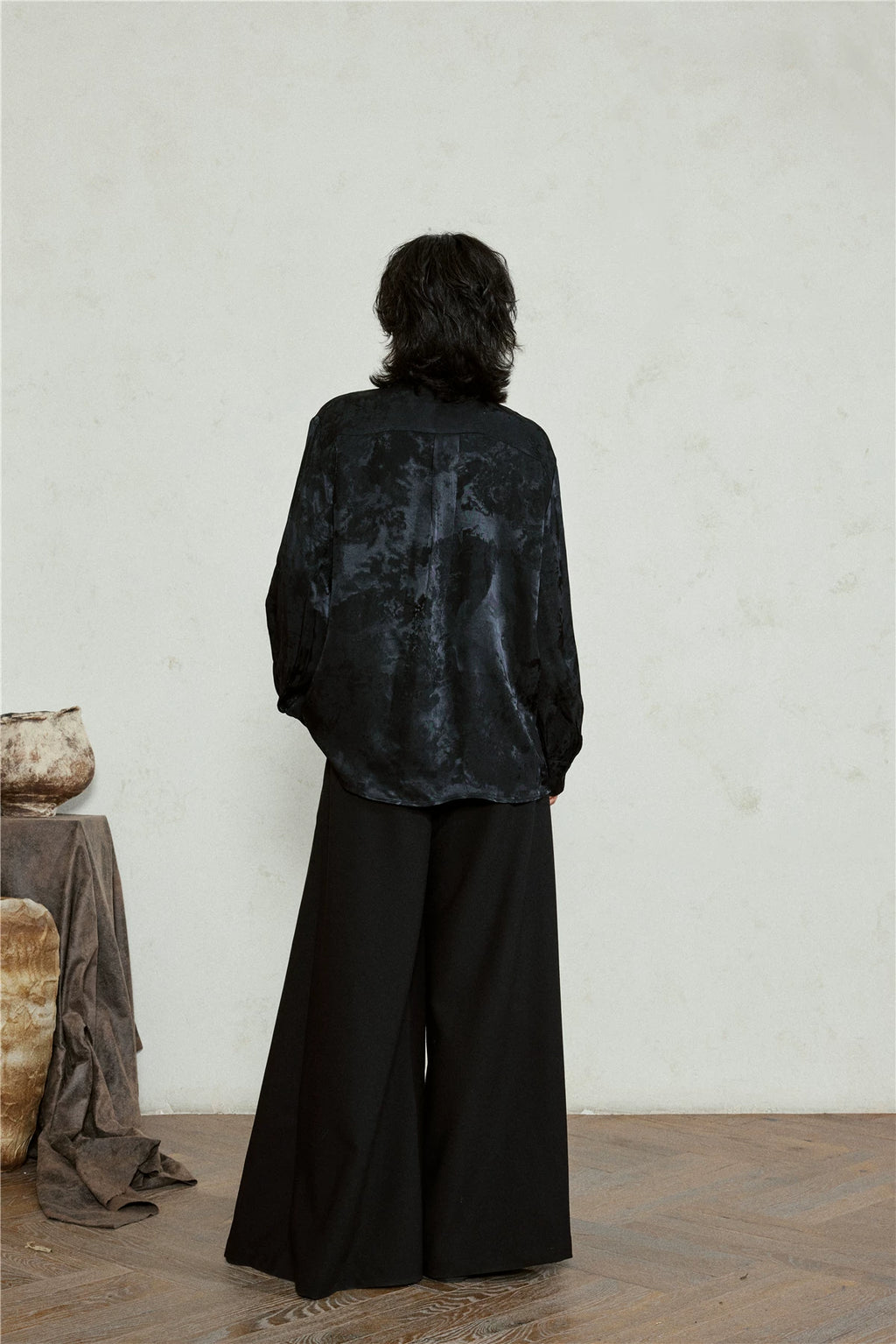 SUNYVONNE Temperament Jacquard Long-sleeved Shirt