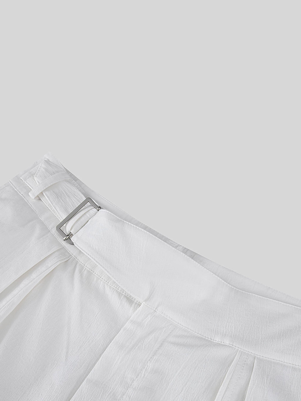 COLN Belt Straight Loose Casual Pants
