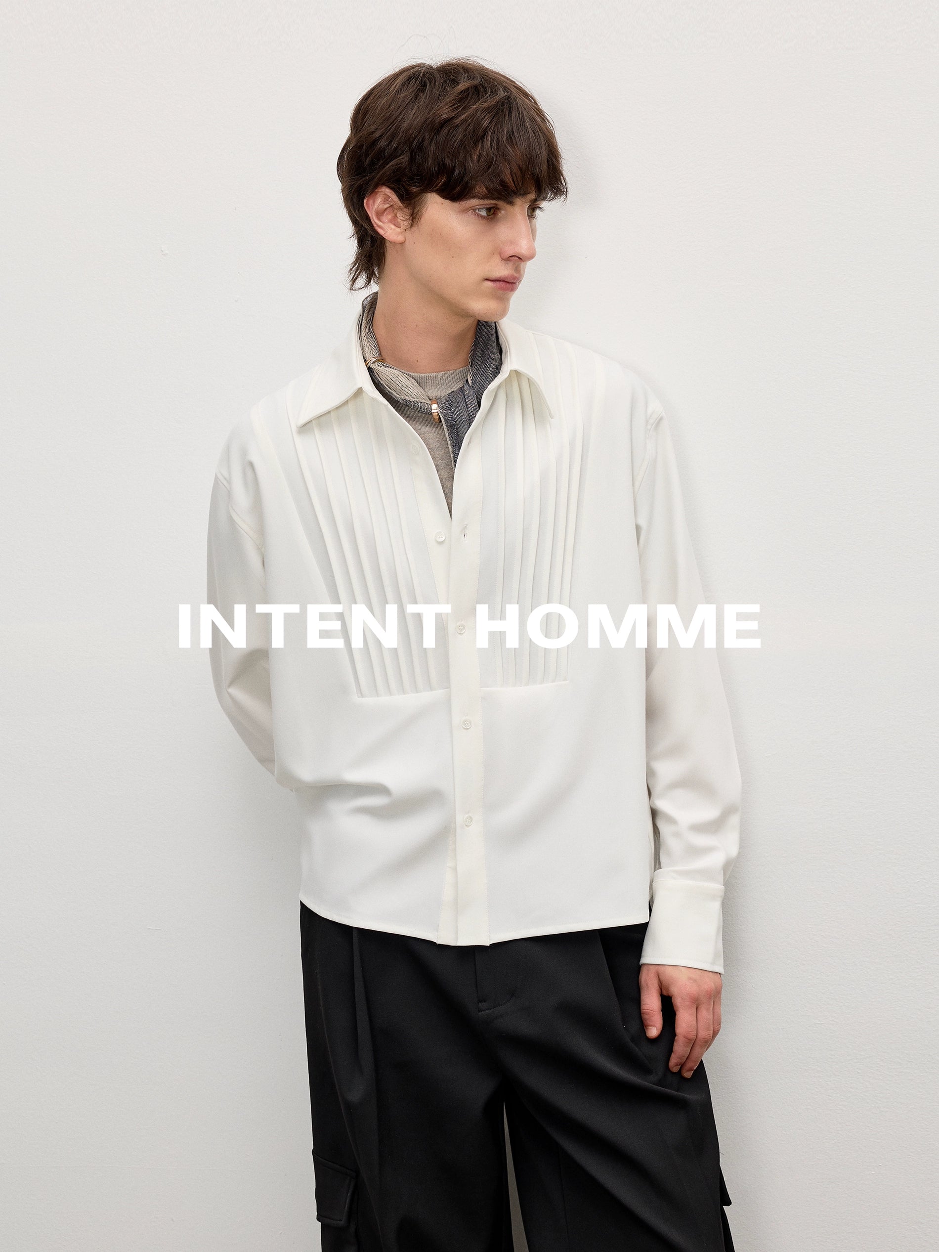 INTENT Minimalist Anti-wrinkle Short and Wide Long-sleeved Shirt
