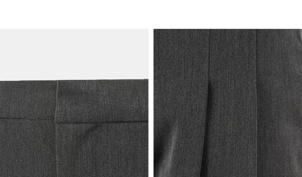 INTENT 4-pleated Straight Loose Wide-leg Trousers