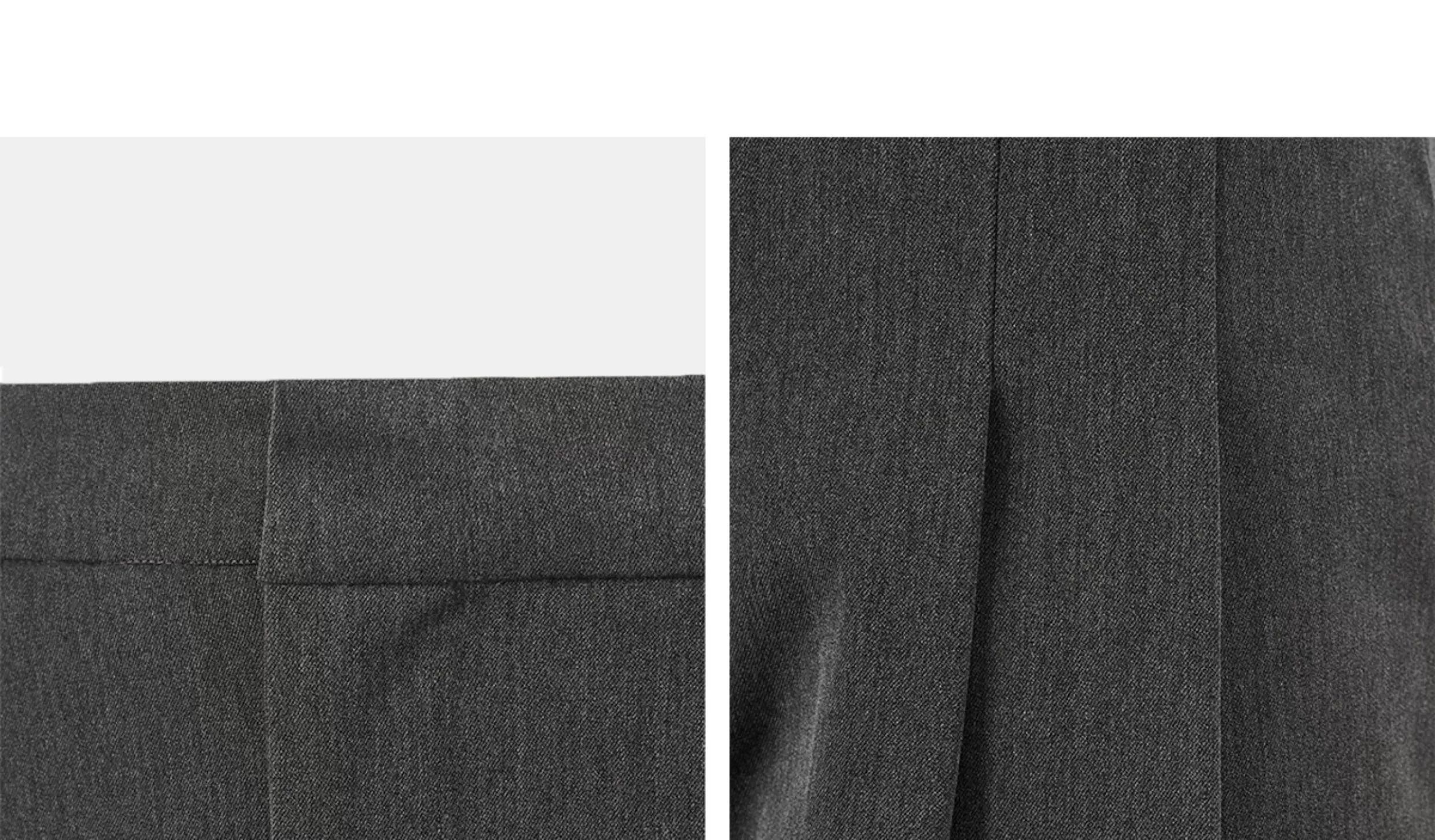 INTENT 4-pleated Straight Loose Wide-leg Trousers