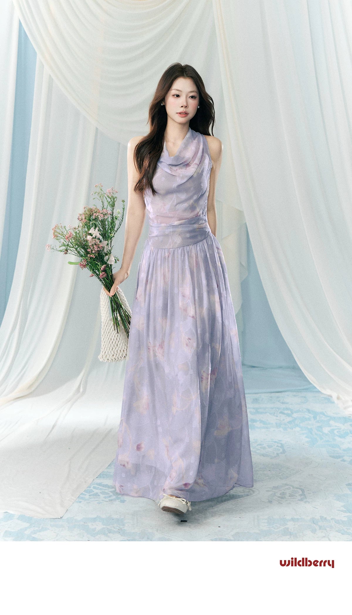 Wildberry Floral Waist Neck Dress