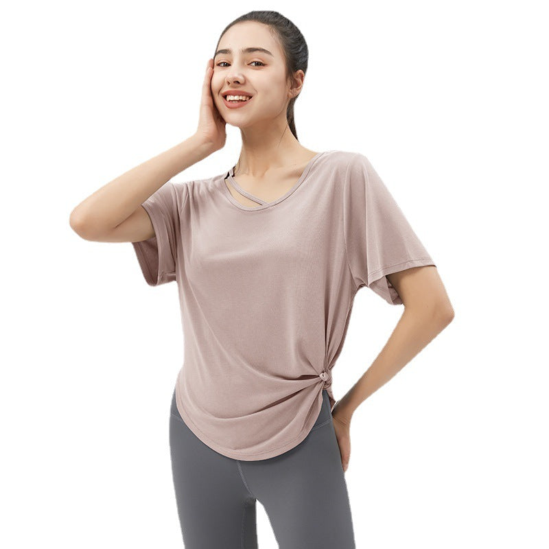 Athena Lulu Thin Yoga Clothes Breathable Running Fitness Blouse
