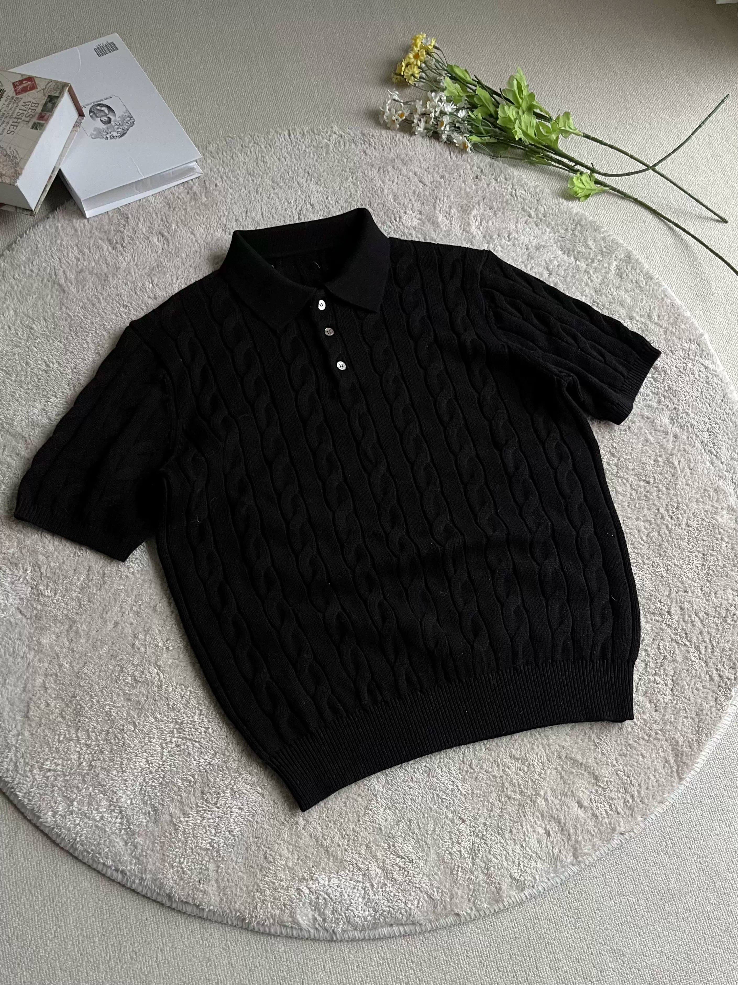 Xanvas Twisted Shoulder Knitted Tee