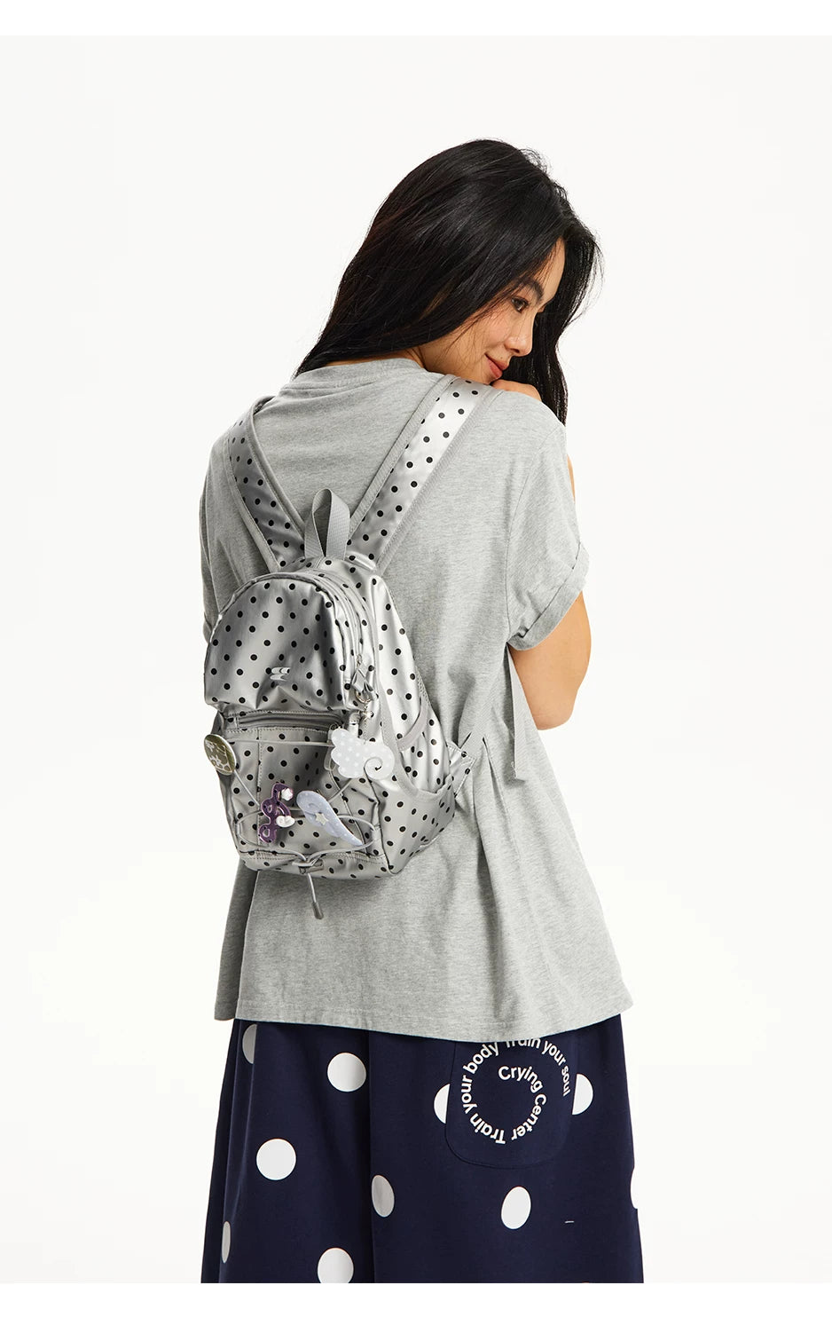 CryingCenter Vintage Polka Dot Backpack