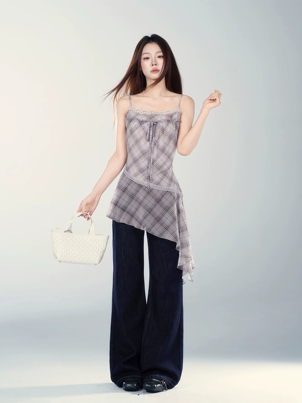 Wildberry Plaid Suspender Waist Dress