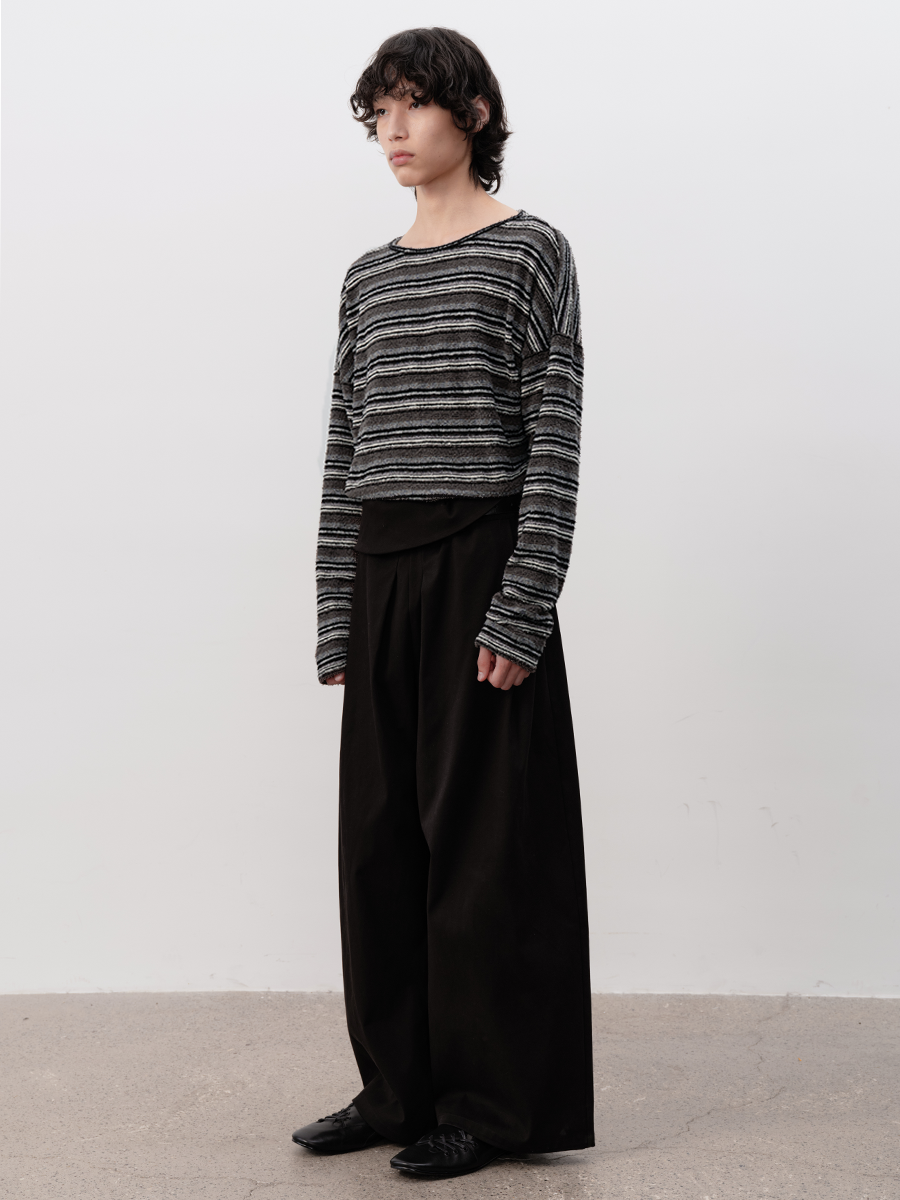 JCAESAR Striped Woolen Shoulder Length Sleeve