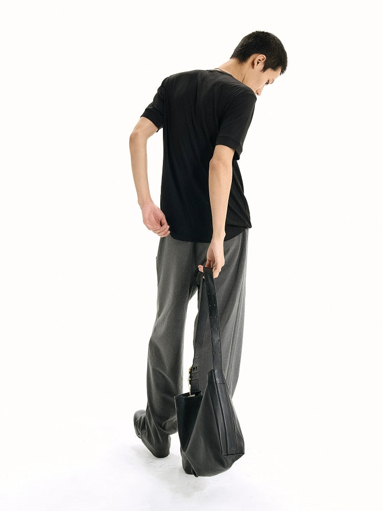 WANNA LAB Slim Elastic Anti-Wrinkle Cool Base Tee