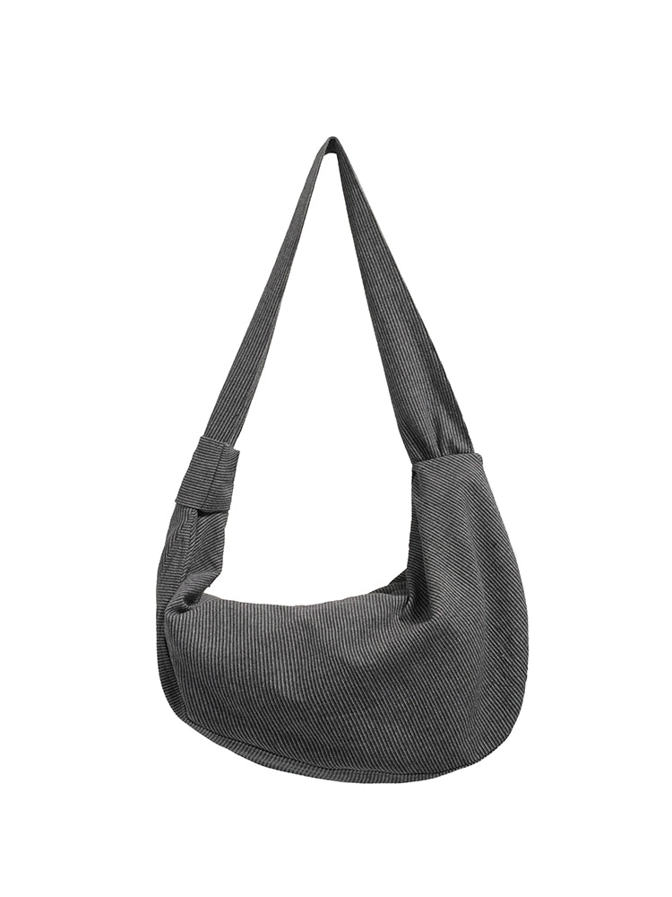 TZ Killer Stripe Dislocation Fold Oblique Span Crescent Bag