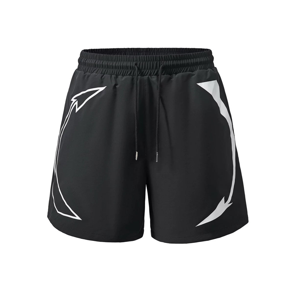 Eusoueu Vintage Niche But Knee Double Mesh Shorts