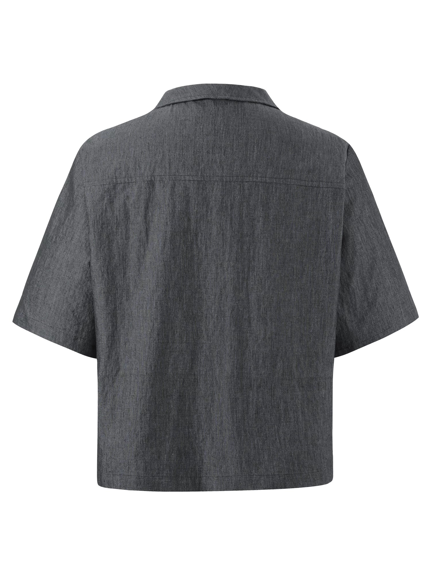 TAICHIISM Vintage Diagonal Placket Spliced Short-sleeved Shirt