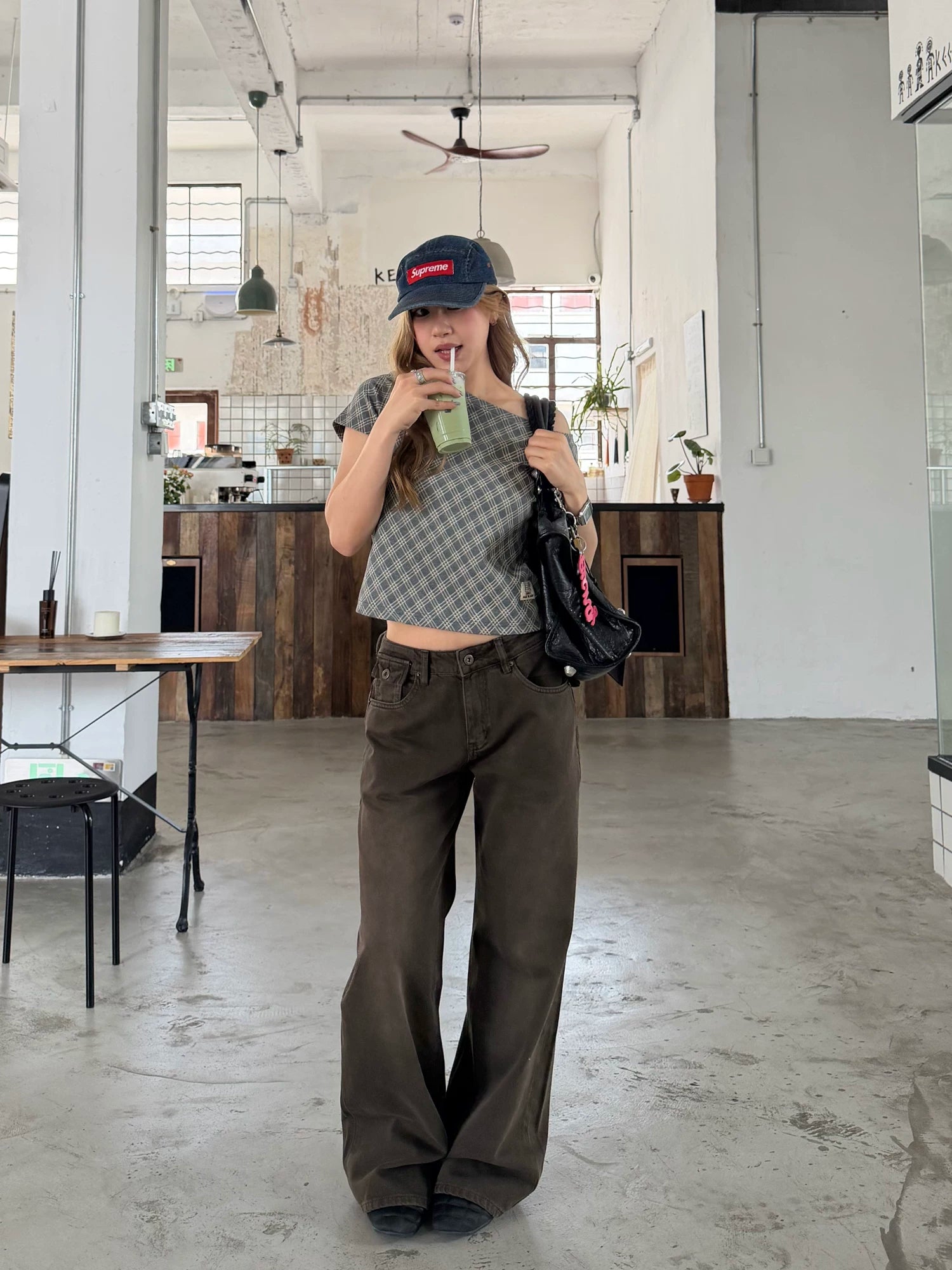 CCYE Low-rise Straight-leg Simple Casual Pants