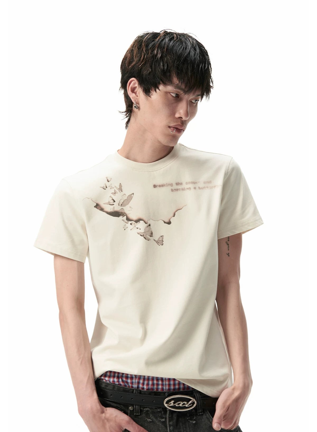 SGW Gradual Change Digital Printing Front Shoulder Tee