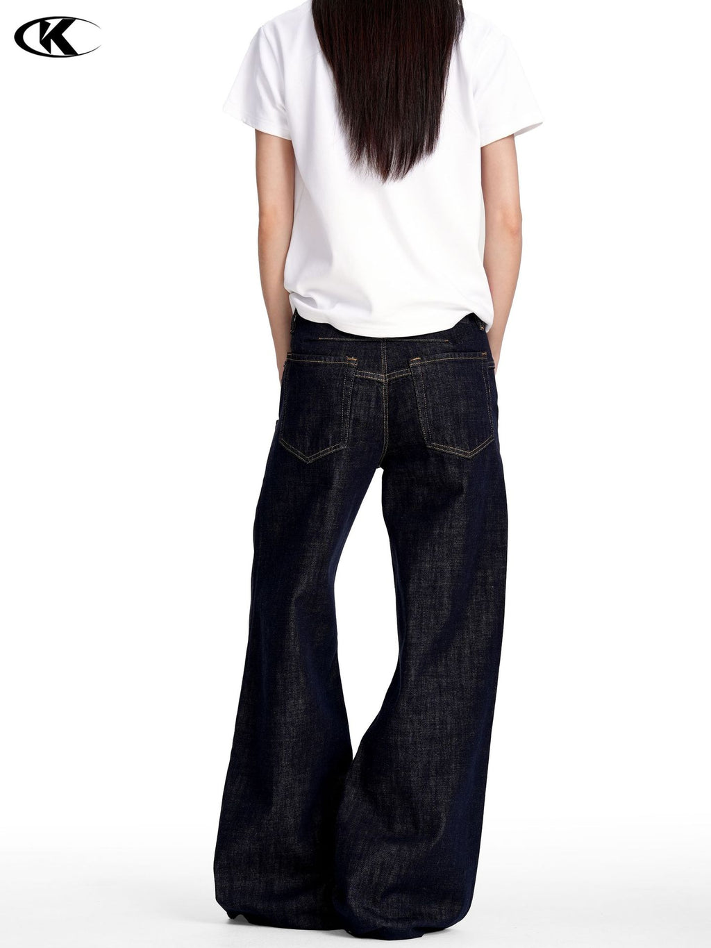 11KN Retro Multi-Button Casual Straight Jeans