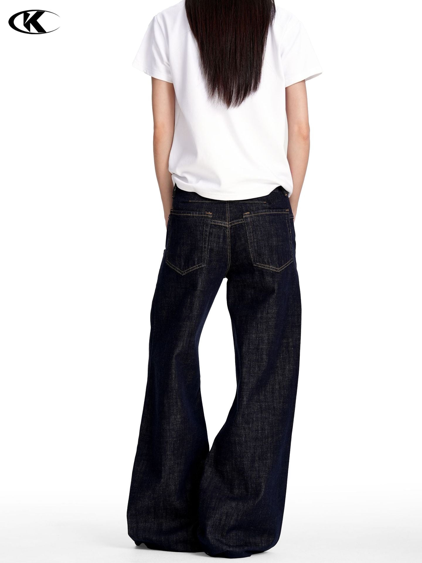 11KN Retro Multi-Button Casual Straight Jeans