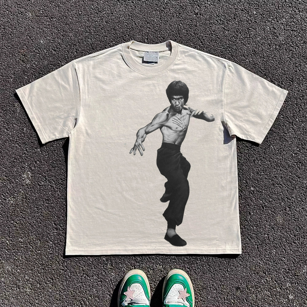 Wang Youbing Studio! BRUCE LEE 220g 100% Cotton Tee