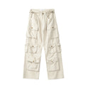 11KN army straight multi-pocket wide-leg pants