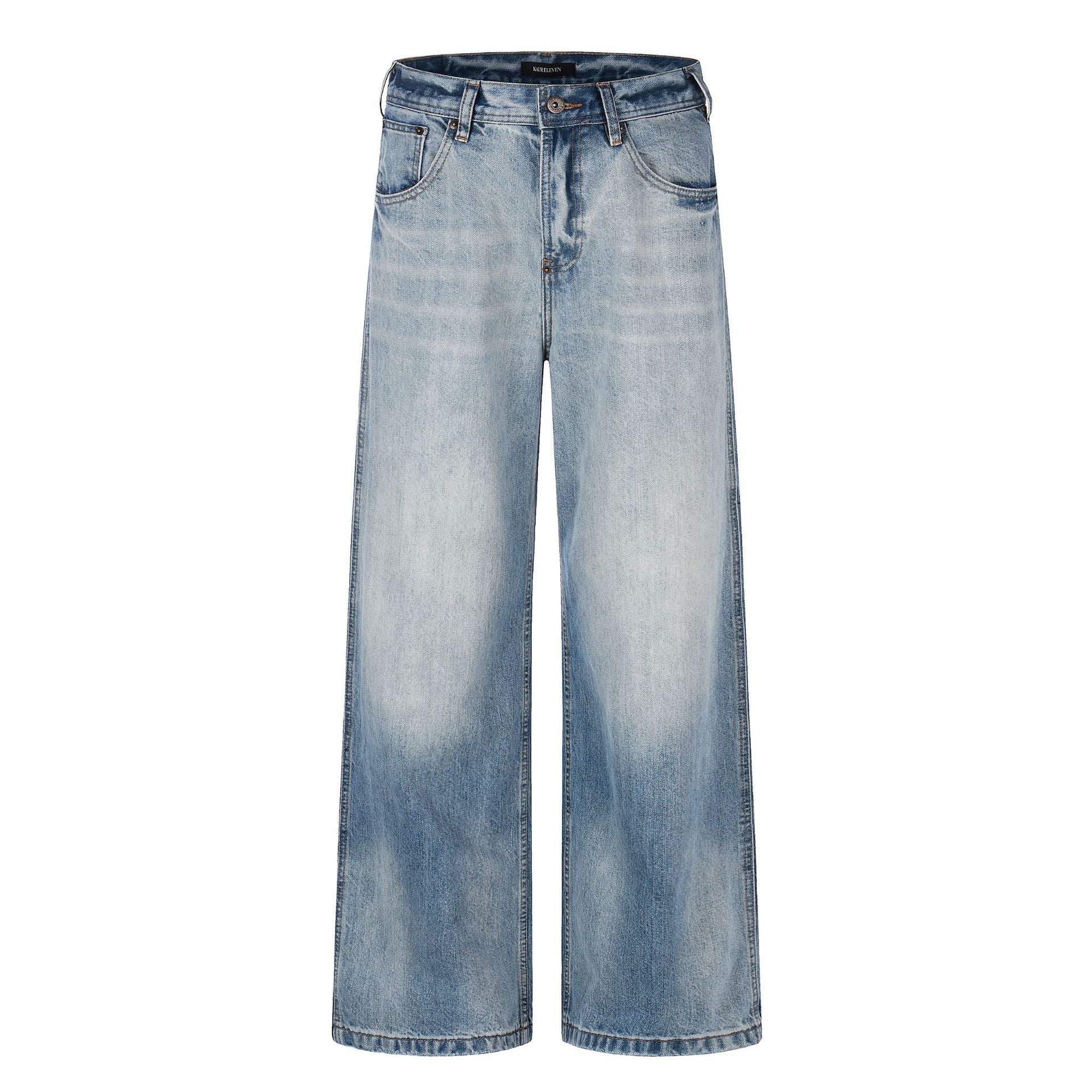 11KN Vintage Casual Straight Old Jeans