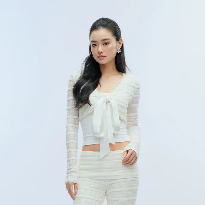 J TheChosen Strap-on Knitted Cardigan Casual Pants Set