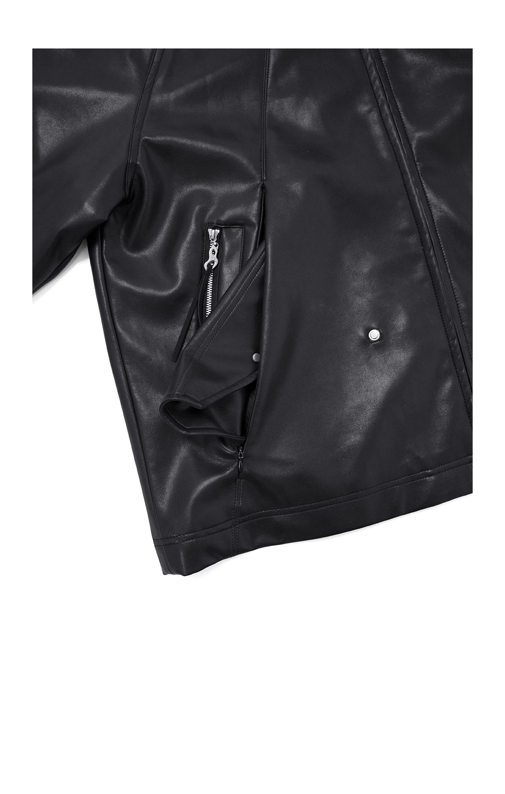 RELABEL Multi-pocket Silhouette Loose Leather Jacket
