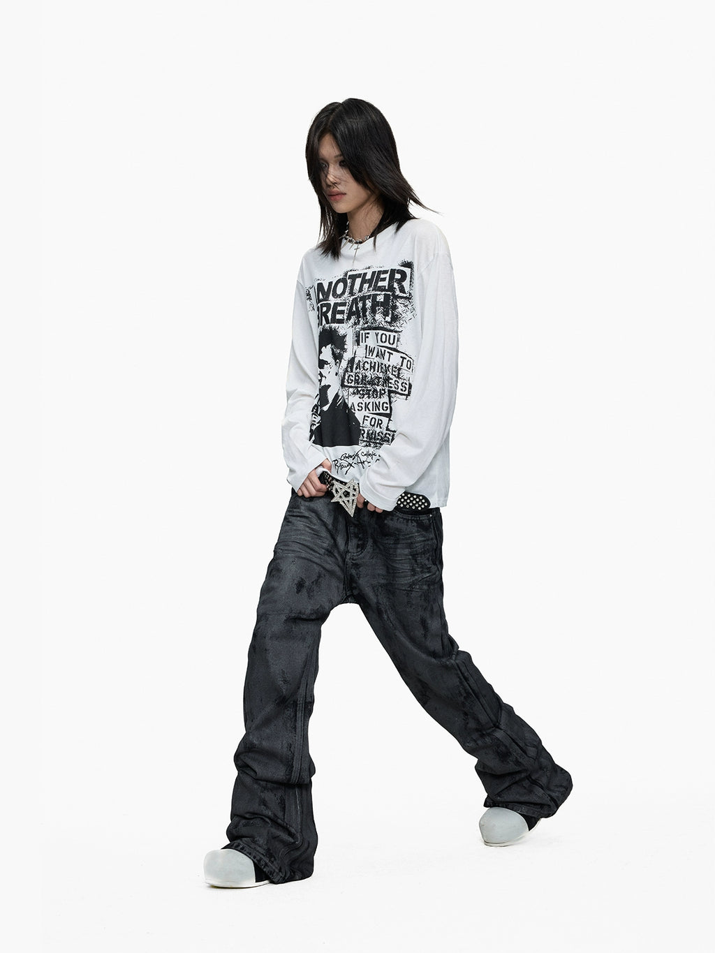Lightinus Loose Lazy Light Bottom Long Sleeve