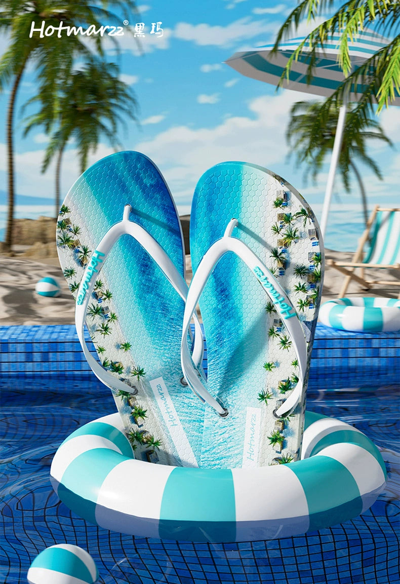 Hotmarzz Wear-resistant Soft Seaside Beach Flip-flops