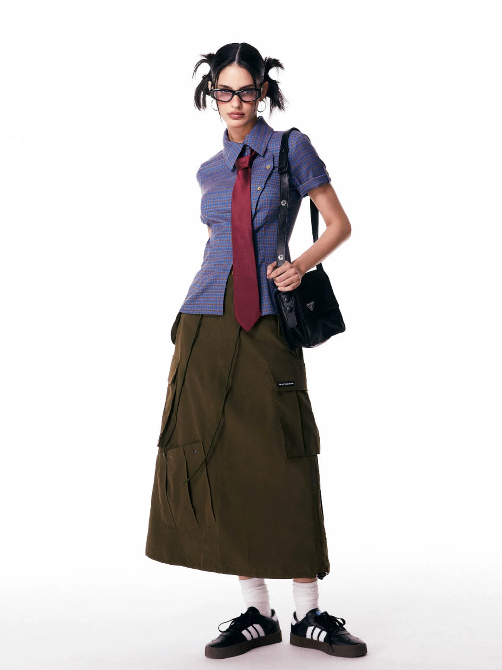 JIKOO Plaid Lapel Shirt