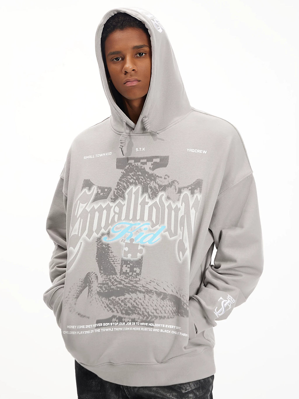 YADcrew Vintage Casual Hooded Sweater