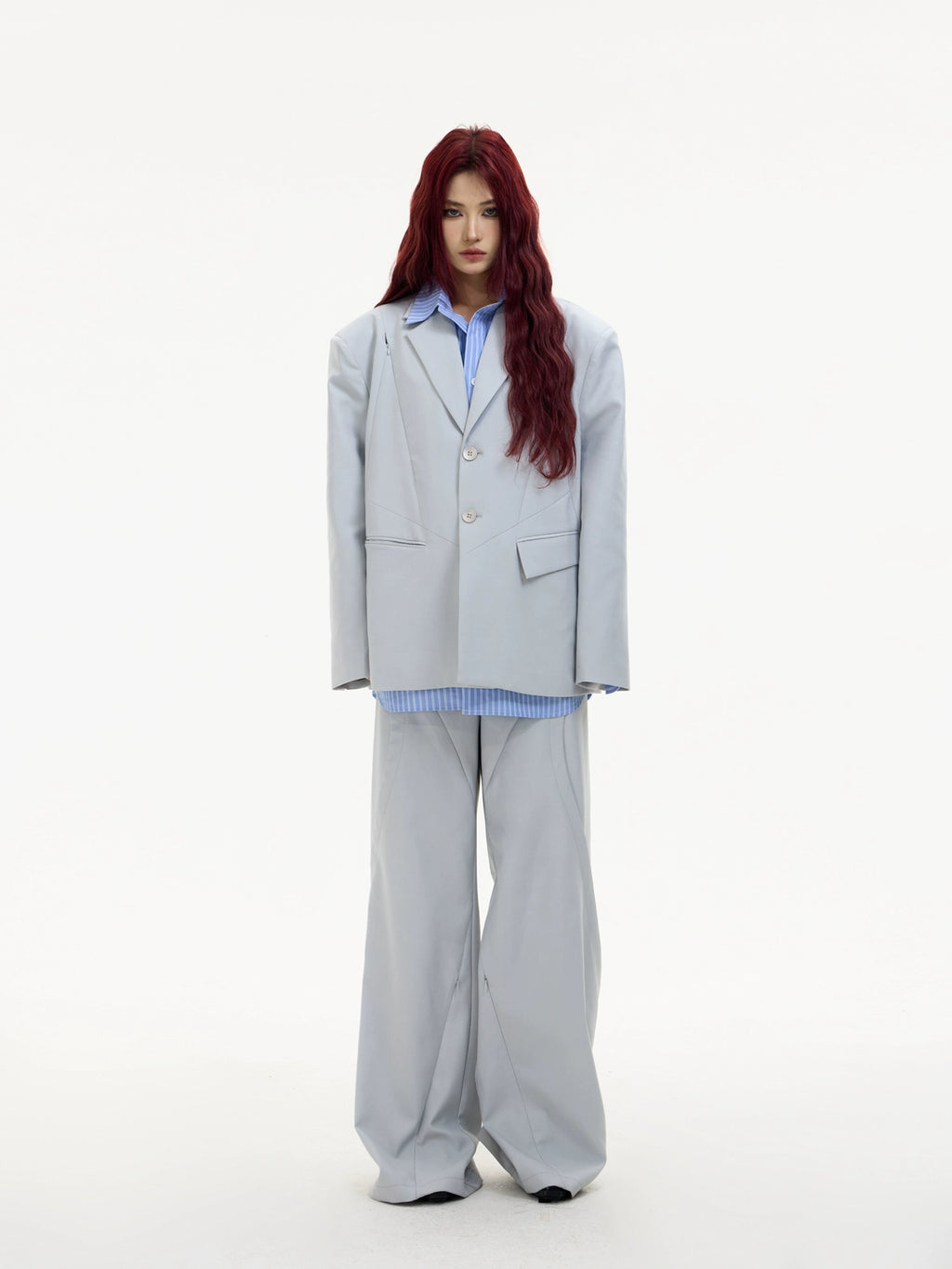 PEOPLESTYLE Deconstructed Skeleton Silhouette Casual Blazer