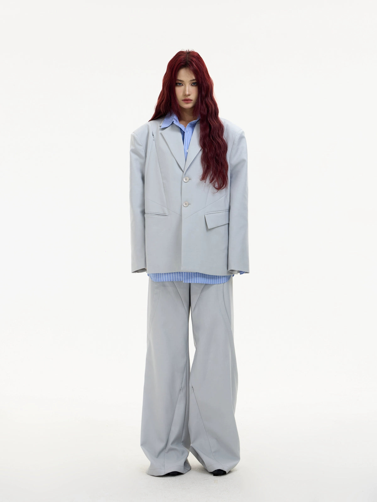 PEOPLESTYLE Deconstructed Skeleton Silhouette Casual Blazer
